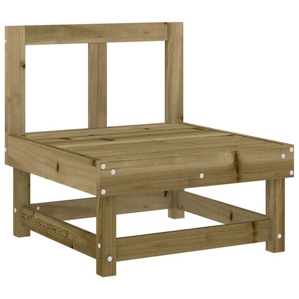 vidaXL Stredová pohovka s podložkami impregnovaná borovica