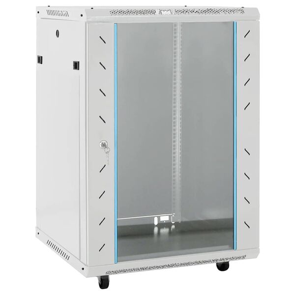 vidaXL 15U N&aacute;stenn&aacute; serverov&aacute; skriňa 19" IP20 siv&aacute; 60x45x86 cm