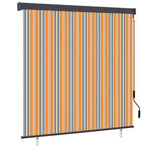 vidaXL Roleta Žlt&aacute; a modr&aacute; 180 x 250 cm Textil a hlin&iacute;k