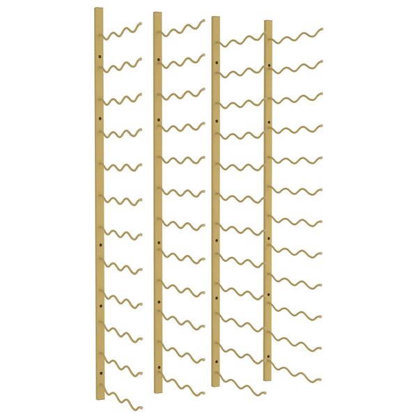 vidaXL Nástenný stojan na víno na 36 fliaš 2 ks zlatý železný