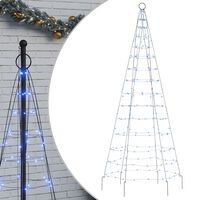 vidaXL Svetlo na vianočný stromček na stožiar 200 LED modré 180 cm
