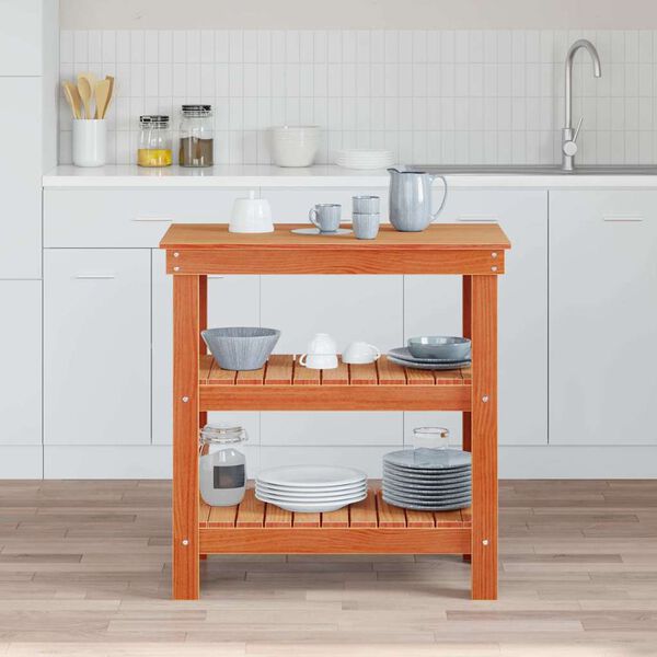 vidaXL Pracovn&yacute; st&ocirc;l s poličkou Včel&iacute; hned&yacute; 78,5 x 50 x 80 cm