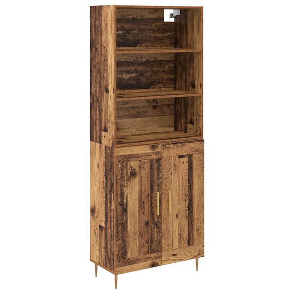 vidaXL Highboard Star&eacute; drevo 69,5 x 34 x 180 cm Kompozitn&eacute; drevo