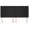 vidaXL Čelo postele čierne 160x5x118/128 cm umel&aacute; koža