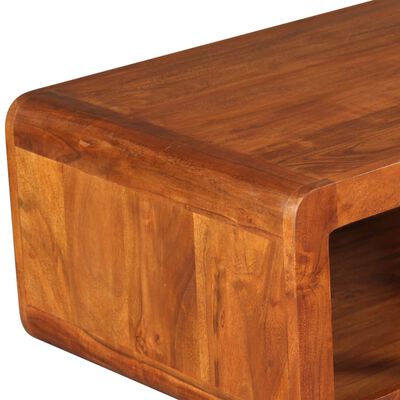 vidaXL Konferenčný stolík, drevený masív s medovým náterom 90x50x30 cm