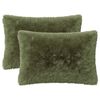 vidaXL Poťah na podložku 2 pcs HEERLEN Zelen&aacute; 50 x 70 cm PV fleece