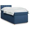 vidaXL Posteľn&yacute; r&aacute;m boxspring s matracom modr&yacute; 90x190 cm l&aacute;tka