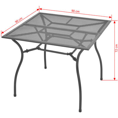 vidaXL 5-dielna vonkajšia jedálenská súprava so skladacími stoličkami oceľová antracitová