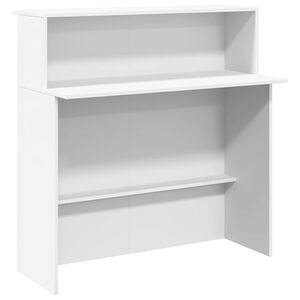 vidaXL Recepčn&yacute; pult biely 100x50x103,5 cm, umel&eacute; drevo