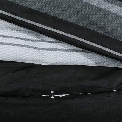 vidaXL Súprava obliečok čierno-biela 225x220 cm bavlna