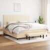 vidaXL Boxspring posteľ s matracom kr&eacute;mov&aacute; 200x200 cm l&aacute;tka