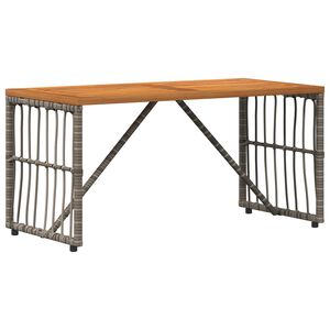 vidaXL Vonkaj&scaron;&iacute; st&ocirc;l Biely 80 x 40 x 40 cm Oceľ a poly ratan