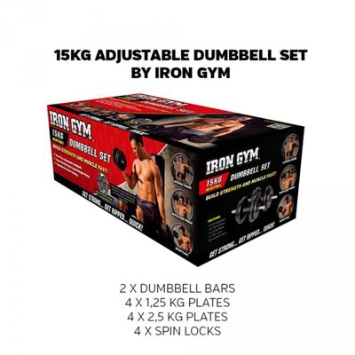 Iron Gym Nastaviteľná jednoručná činka 15 kg IRG031