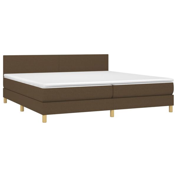 vidaXL Boxspring posteľ s matracom tmavohned&aacute; 200x200 cm l&aacute;tka