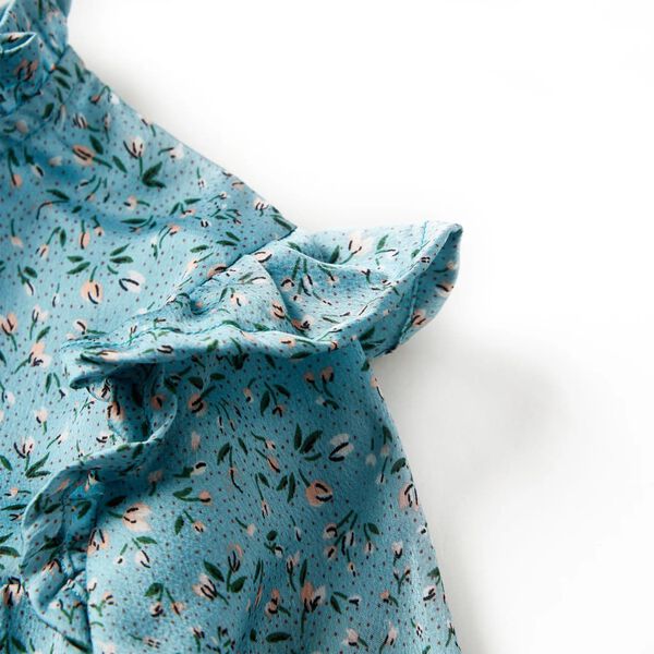 Detské šaty s dlhými rukávmi modré 92