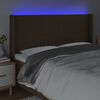 vidaXL Čelo postele s LED tmavohend&eacute; 183x16x118/128 cm l&aacute;tka