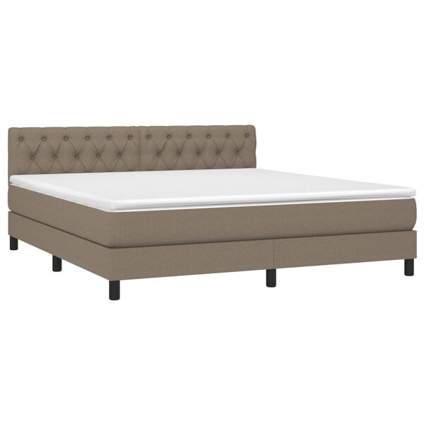 vidaXL Posteľn&yacute; r&aacute;m boxspring s matracom sivohned 160x200 cm l&aacute;tka