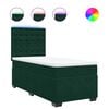 vidaXL Posteľn&yacute; r&aacute;m boxsping s matracom tmavozelen&yacute; 90x200 cm zamat