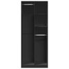vidaXL Šatník čierny 80x50x200 cm kompozitné drevo