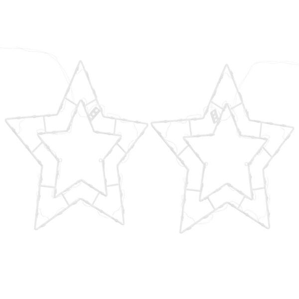 vidaXL Vianočné osvetlenie Star Silhouette 2 ks 50LED diód Teplá biela