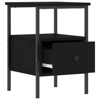 vidaXL Nočný stolík čierny 34x36x50 cm kompozitné drevo