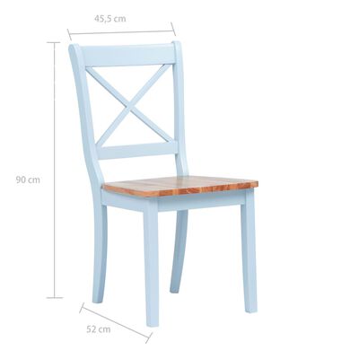 vidaXL Jedálenské stoličky 4 ks, sivé a prírodné, kaučukový masív