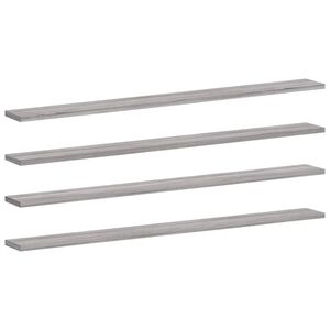 vidaXL N&aacute;stenn&eacute; police 4 ks siv&eacute; sonoma 100x10x1,5 cm kompozitn&eacute; drevo