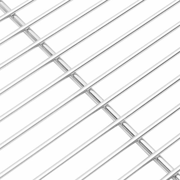 vidaXL Grilovacia mriežka Strieborn&aacute; 60 x 40 cm Nerezov&aacute; oceľ