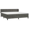 vidaXL Posteľn&yacute; r&aacute;m boxspring s matracom tmavosiv&yacute; 200x200 cm zamat