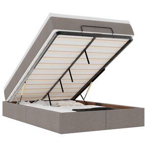 vidaXL Osmansk&aacute; posteľ s matracom Taupe 120x190 cm L&aacute;tka