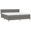 vidaXL Boxspring posteľ s matracom tmavosiv&aacute; 160x200 cm l&aacute;tka