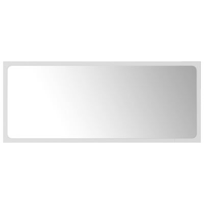 vidaXL Kúpeľňové zrkadlo, biele 90x1,5x37 cm, kompozitné drevo