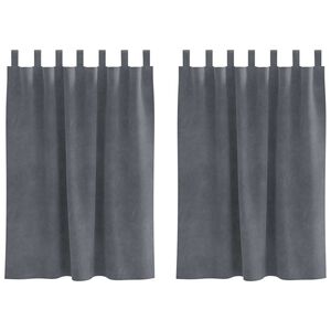 vidaXL Zatemňovacie z&aacute;vesy 2 ks Svetlosiv&aacute; 140 x 140 cm Zamat