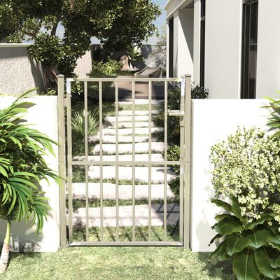 vidaXL Záhradná brána 100x150 cm, nehrdzavejúca oceľ