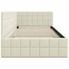 vidaXL Rohový rám postele s čelnou doskou Krémová 90 x 190 cm Zamat