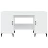 vidaXL Stôl lesklý biely 140x50x75 cm spracované drevo