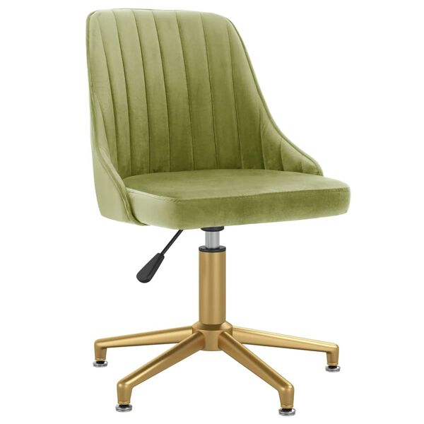 vidaXL Otočn&eacute; jed&aacute;lensk&eacute; stoličky 4 ks bledozelen&eacute; zamatov&eacute;