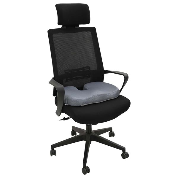 vidaXL Podložka na sedadlo Biely 47 x 37 x 8 cm Pam&auml;ťov&aacute; pena