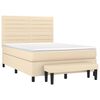 vidaXL Boxspring posteľ s matracom kr&eacute;mov&yacute; 140x190 cm l&aacute;tka