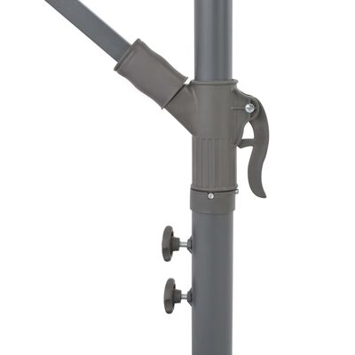 vidaXL Závesný slnečník s hliníkovou tyčou 300 cm hnedo-sivý