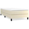 vidaXL Boxspring posteľ s matracom kr&eacute;mov&aacute; 90x200 cm umel&aacute; koža