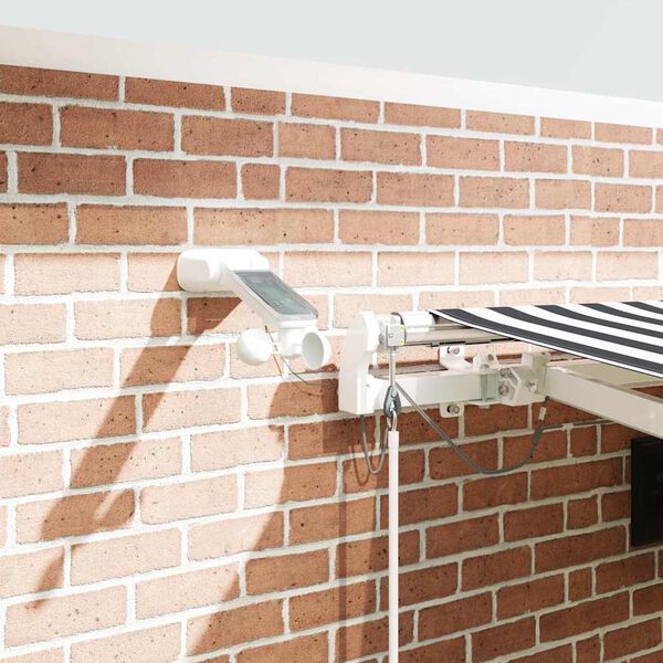 vidaXL Automaticky zaťahovacia mark&iacute;za LED antracit a biela 450x300 cm