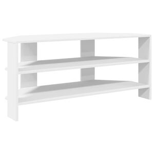 vidaXL Rohov&aacute;TVskriňa 102x40,5x45cm Biela Kompozitn&eacute; drevo
