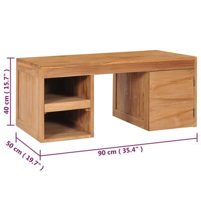 vidaXL Konferenčný stolík 90x50x40 cm masívne teakové drevo