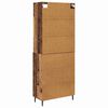 vidaXL Highboard so z&aacute;suvkou Star&eacute; drevo 69,5 x 34 x 180 cm