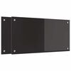 vidaXL Kuchynský backsplash 2 pcs Čierna 80 x 40 cm tvrdené sklo