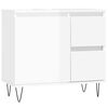 vidaXL Skrinka do k&uacute;peľne leskl&aacute; biela 65x33x60 cm kompozitn&eacute; drevo