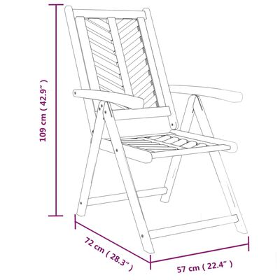 vidaXL Sklápacie záhradné stoličky 2 ks akáciový masív