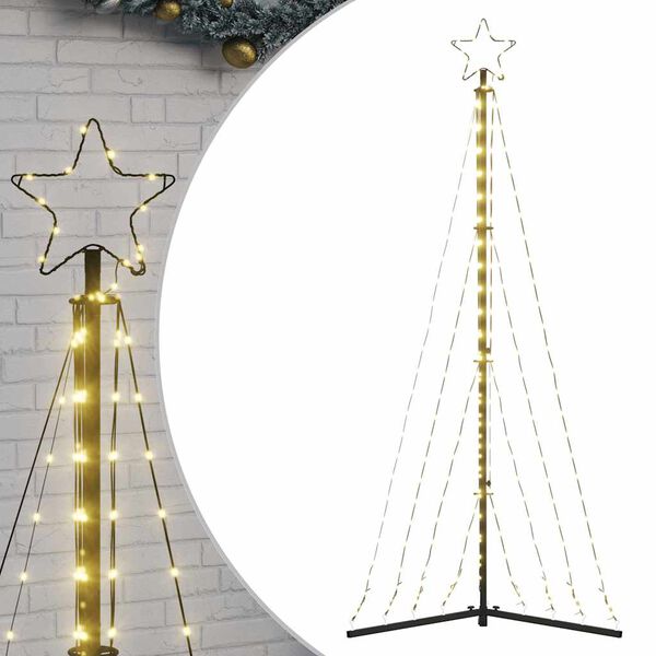 vidaXL LED vianočn&yacute; stromček 339 LED tepl&aacute; biela 182 cm