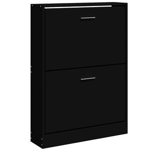 vidaXL Botn&iacute;k čierny 59x17x81 cm spracovan&eacute; drevo